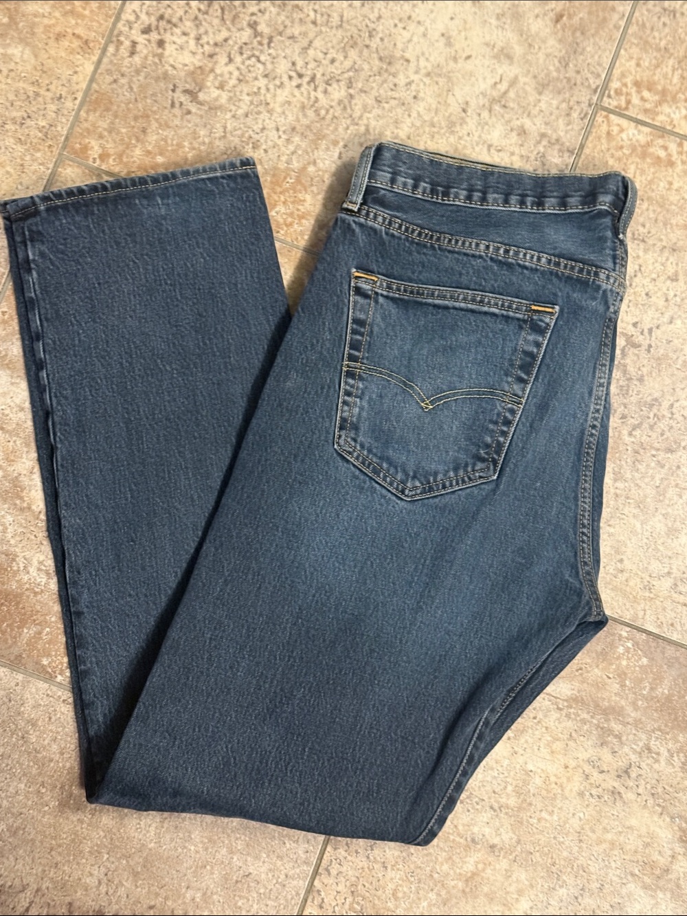 Levi’s 501 Button Fly Classic Straight-Leg Blue Denim Jeans 35x34